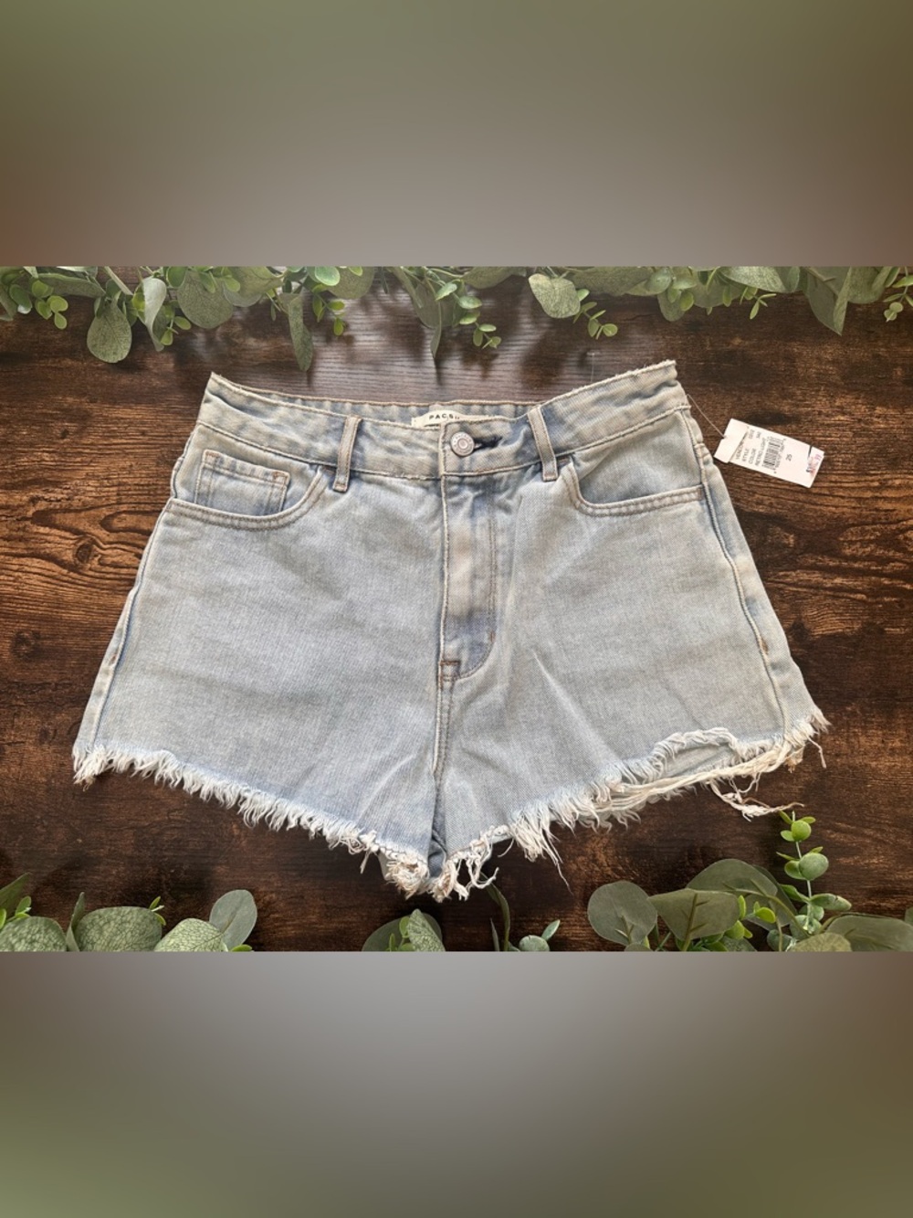 PacSun Light Wash Denim Cutoff Shorts
